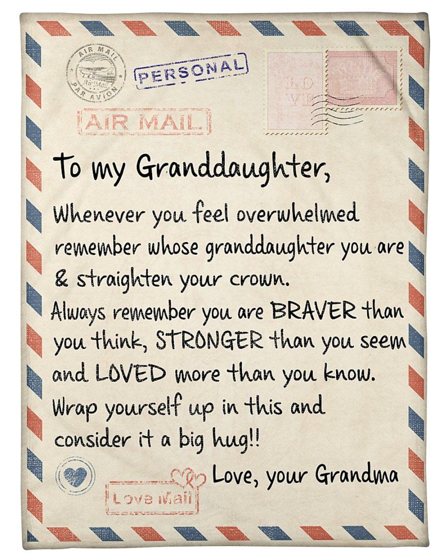 Grandma To Granddaughter Loved More Than You Know Fleece Blanket Fleece Blanket