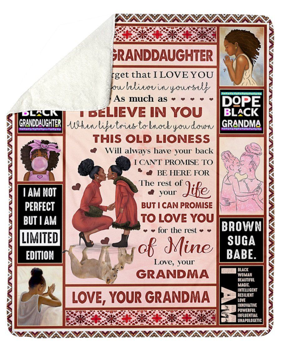 Grandma To Granddaughter Never Forget That I Love You Fleece Blanket Sherpa Blanket