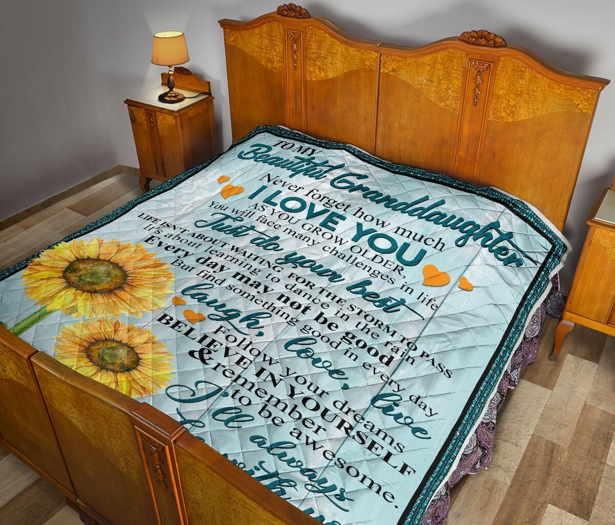 Grandma To Granddaughter Quilt Blanket DHC02011630DD