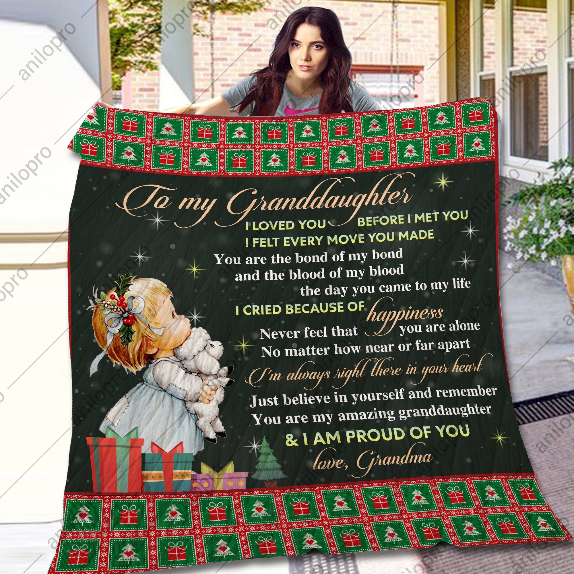 Grandma To Granddaughter You Are The Blood Of My Blood Quilt Blanket DHC04012082TD