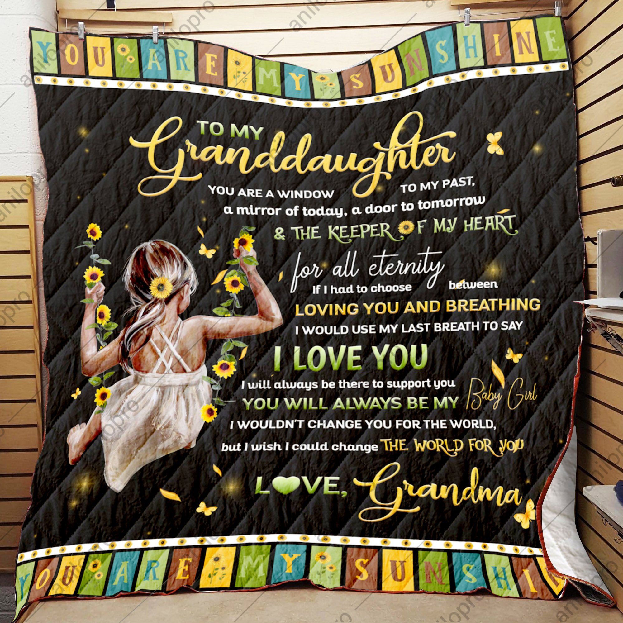 Grandma To Granddaughter You Are The Keeper Of My Heart Quilt Blanket DHC04012086TD