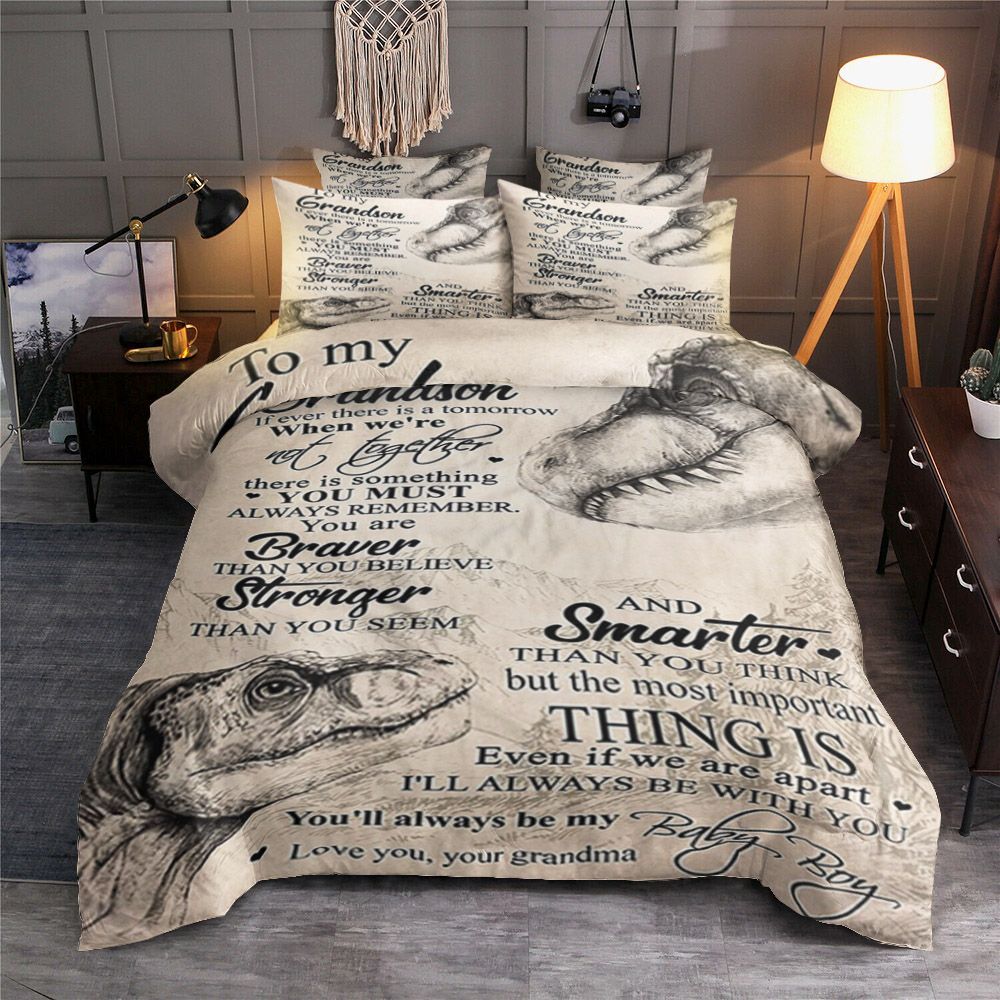 Grandma To Grandson Dinosaur Bedding Set