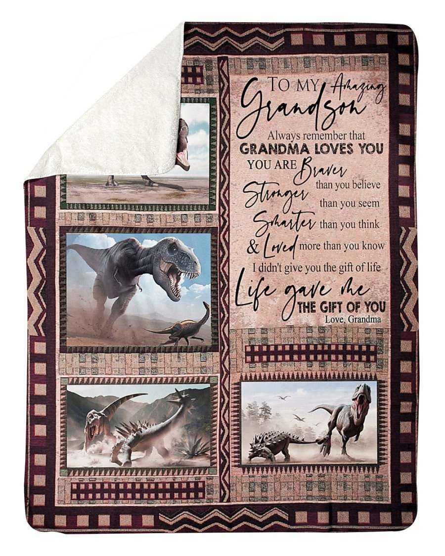 Grandma To Grandson Fleece Blanket