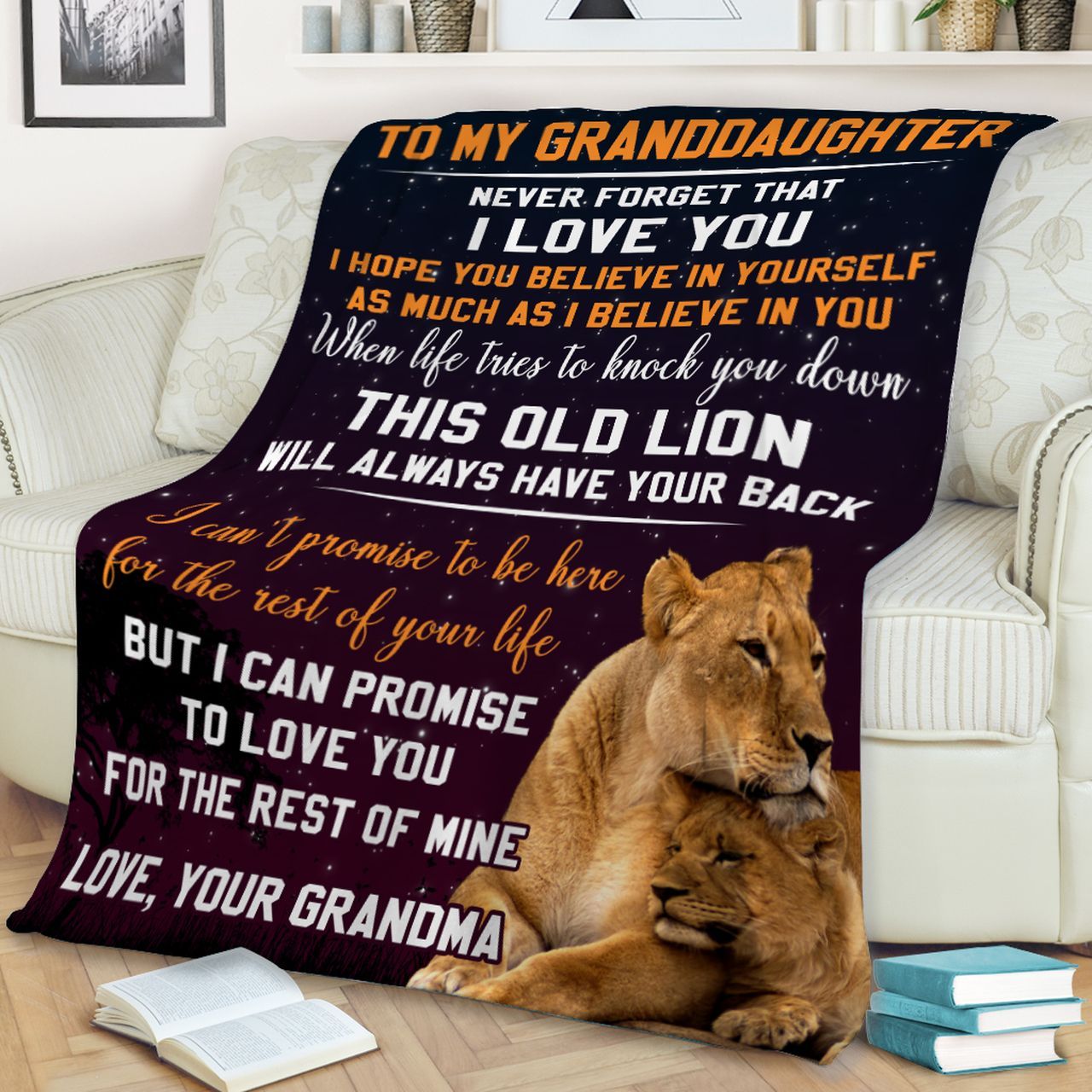 Grandma To My Granddaughter Sherpa Fleece Blanket