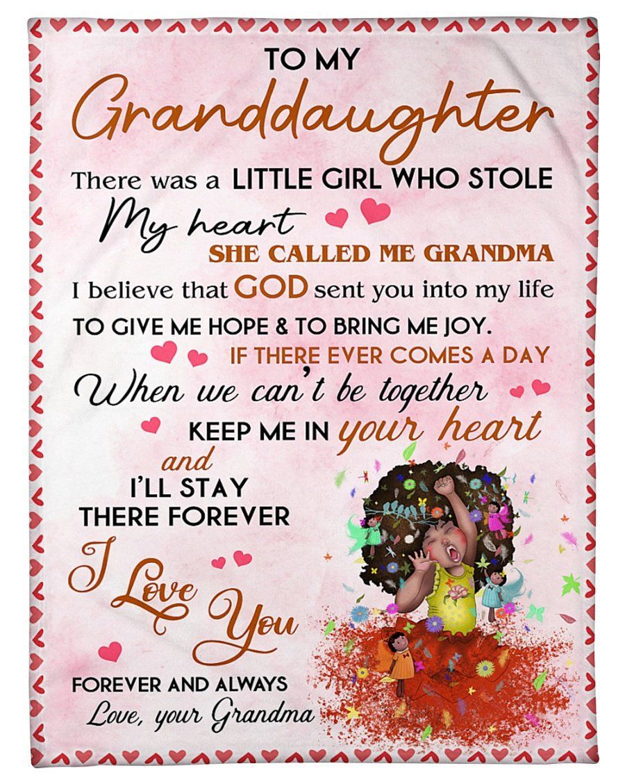 Grandma To My Granddaughter I Love You Forever Fleece Blanket Fleece Blanket