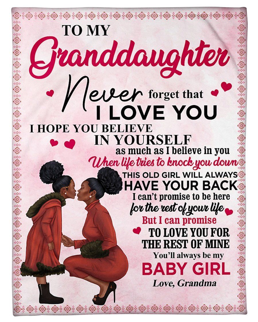 Grandma To My Granddaughter Love You For The Rest Of Mine Pink Fleece Blanket Fleece Blanket