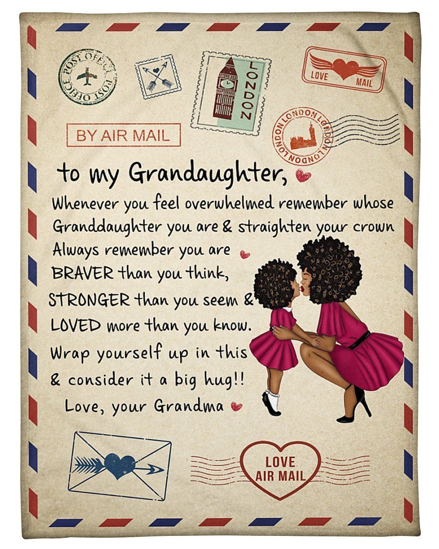 Grandma To My Granddaughter Remember Whose Daughter You Are Fleece Blanket Fleece Blanket