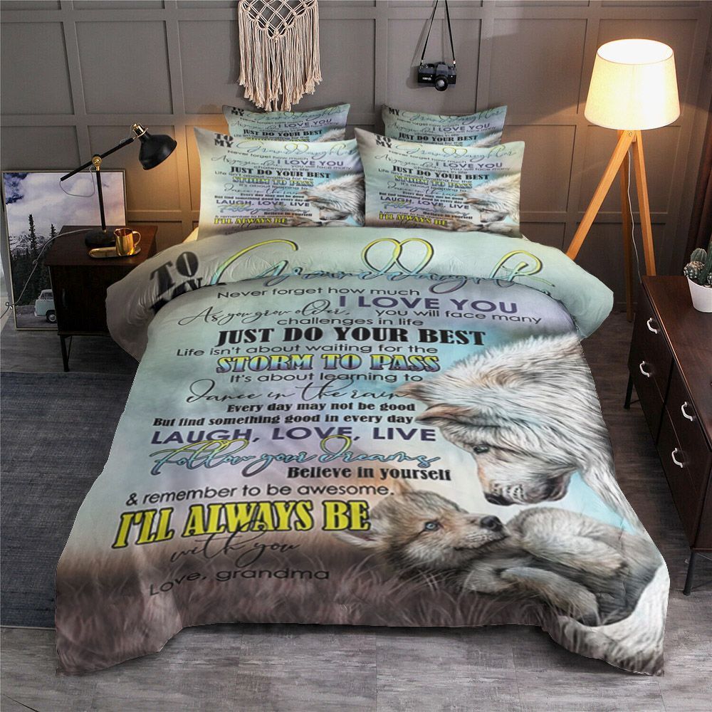 Grandma Wolf To Granddaughter Bedding Set