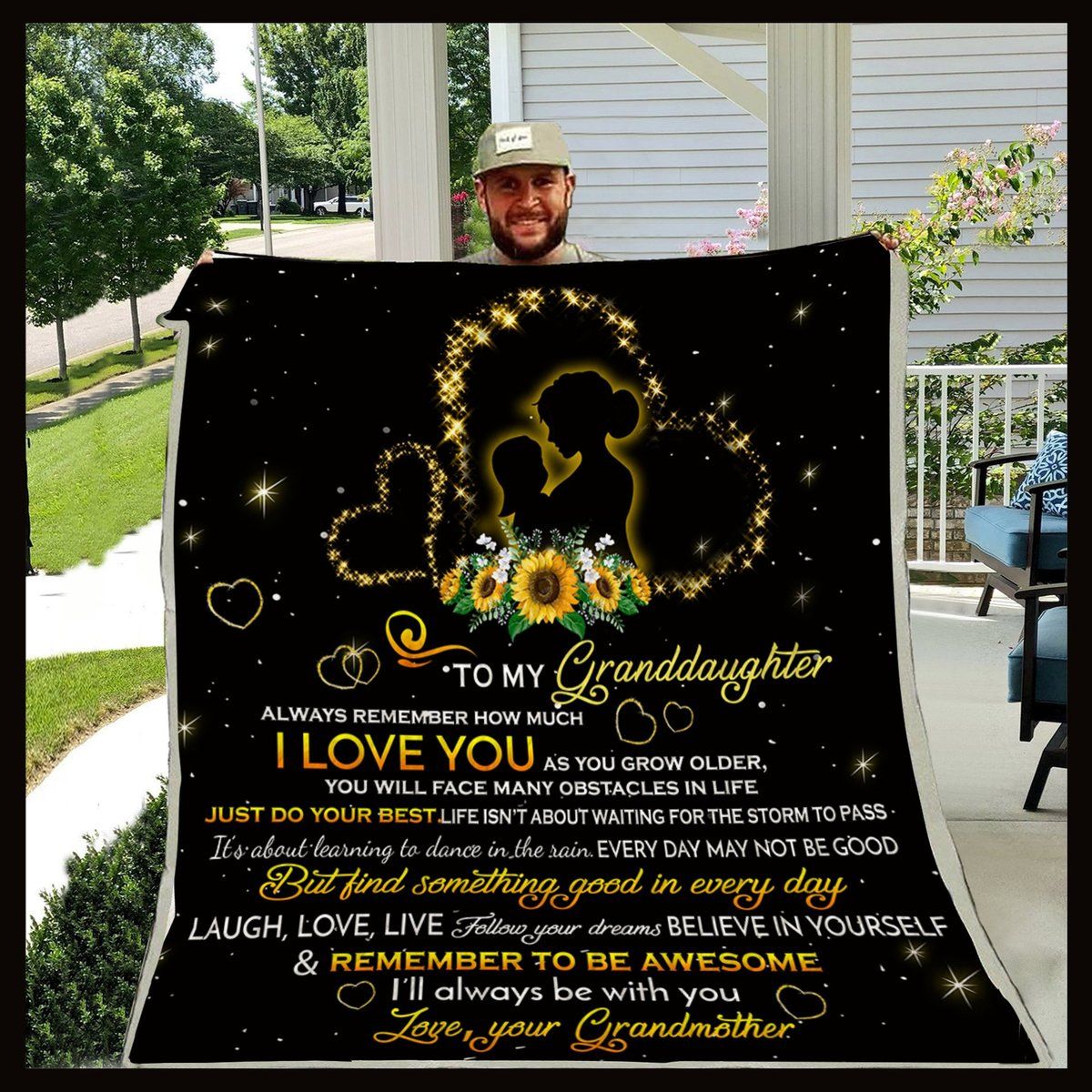 Grandmother To Granddaughter I Love You Quilt Blanket DHC3101299LT