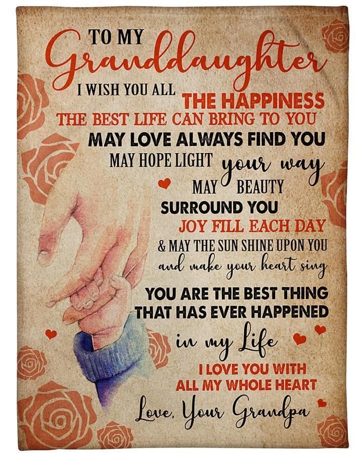 Grandpa Gift For Granddaughter Fleece Blanket May Love Always Find You