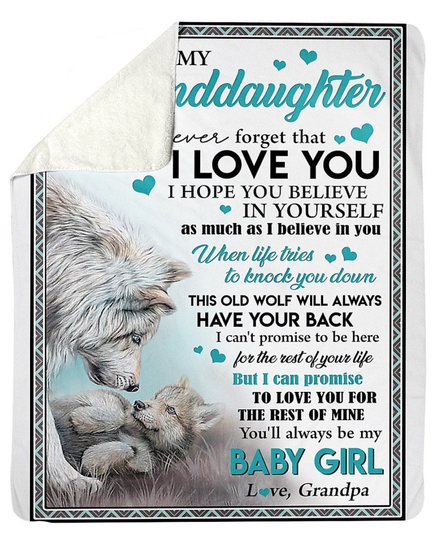 Grandpa Gift To Granddaughter Never Forget That I Love You Fleece Blanket Fleece Blanket