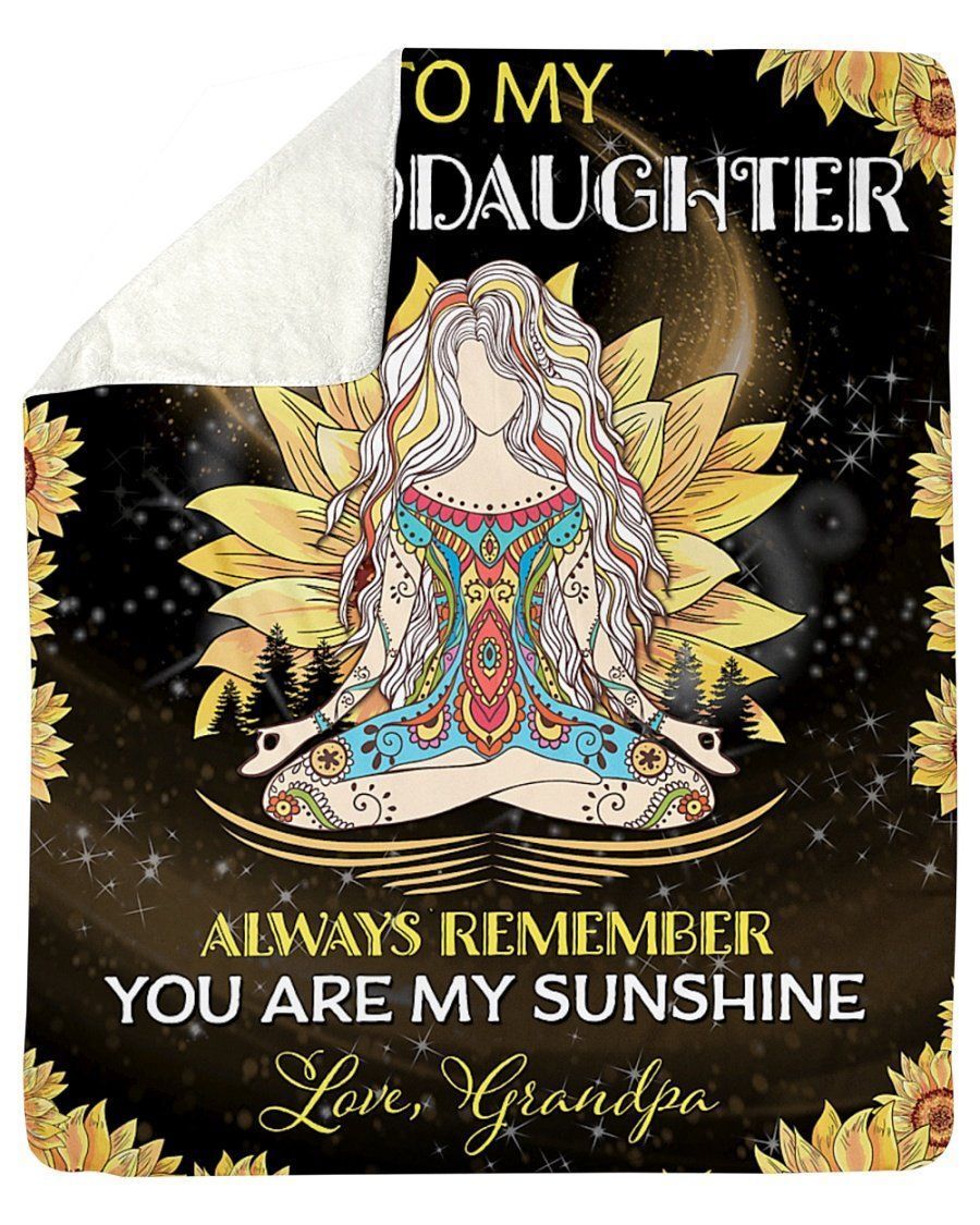 Grandpa Gift To Granddaughter You Are My Sunshine Fleece Blanket Fleece Blanket