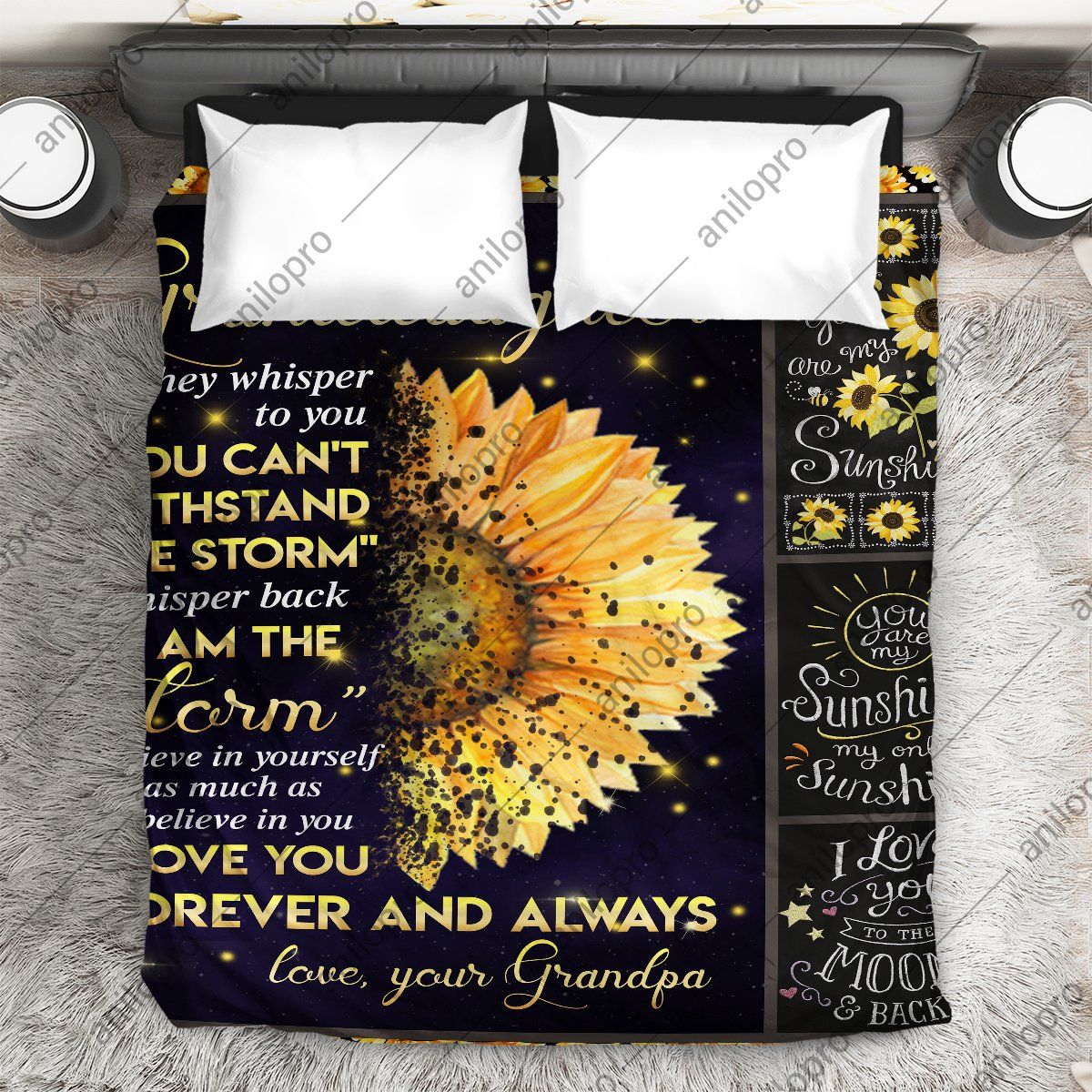 Grandpa To Granddaughter I Am The Storm Quilt Blanket DHC040120136TD