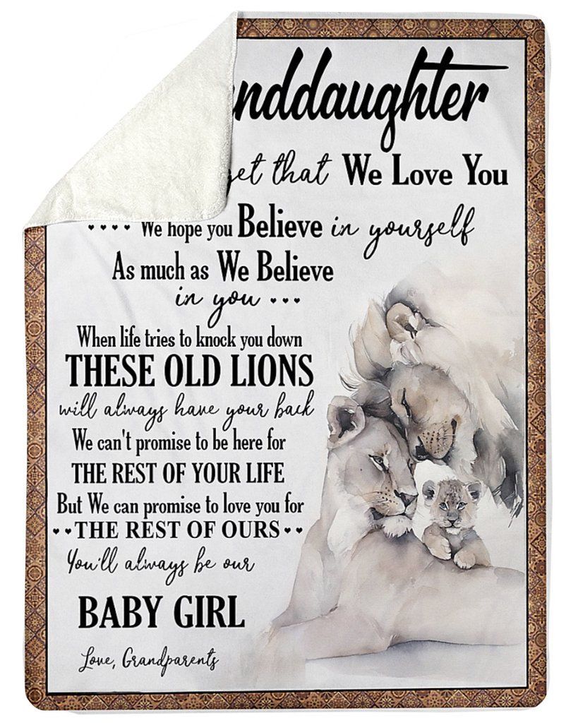 Grandparents To Granddaughter Sherpa Fleece Blanket
