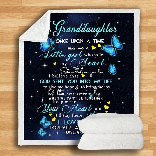 Grandparents To My Granddaughter Sherpa Fleece Blanket