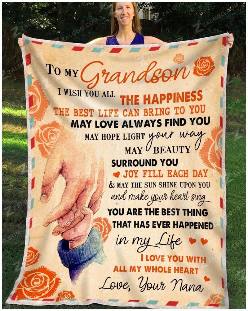 Grandson Nana I Wish You Sherpa Fleece Blanket