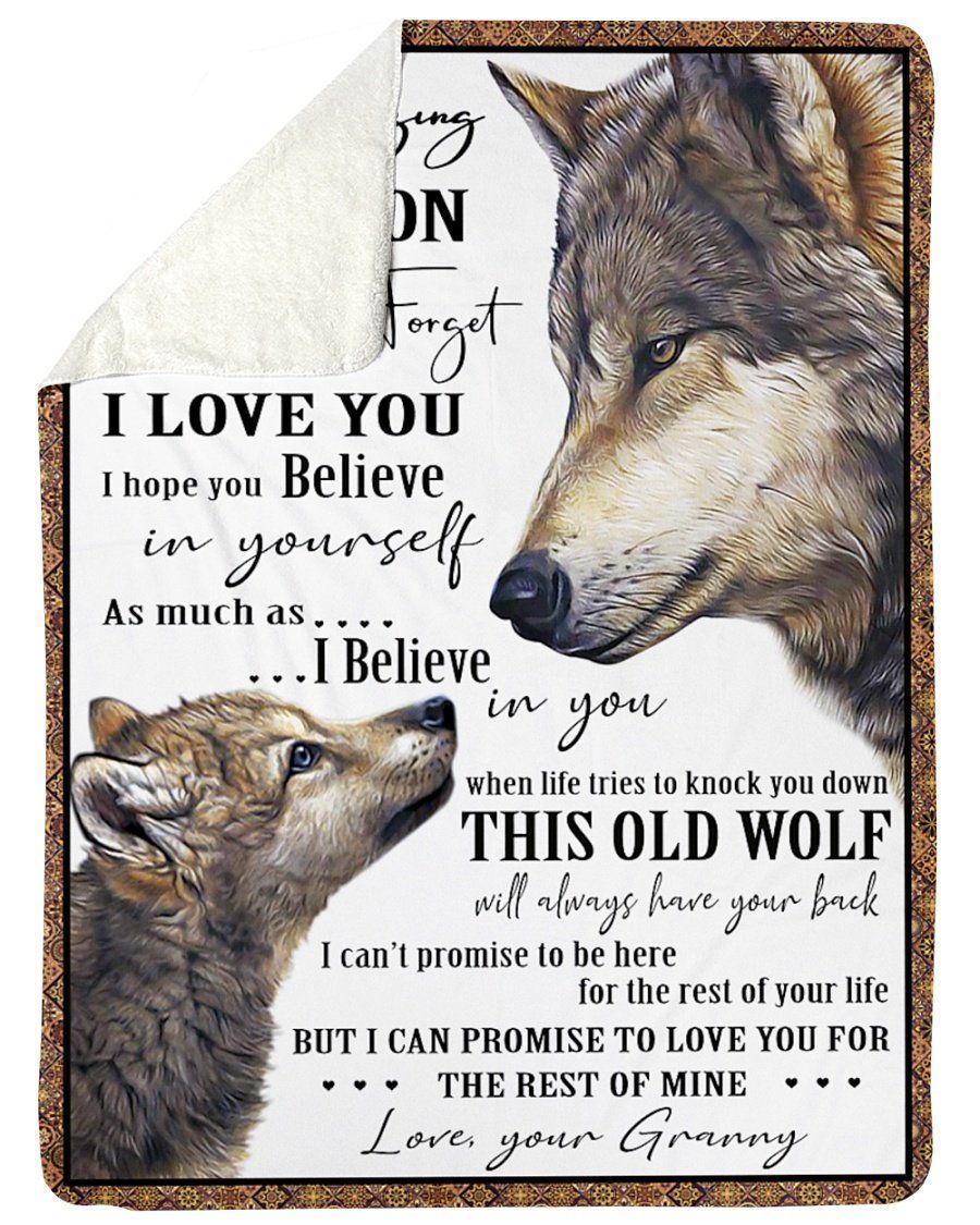 Granny Gift For Grandson Never Forget How Much I Love You Fleece Blanket