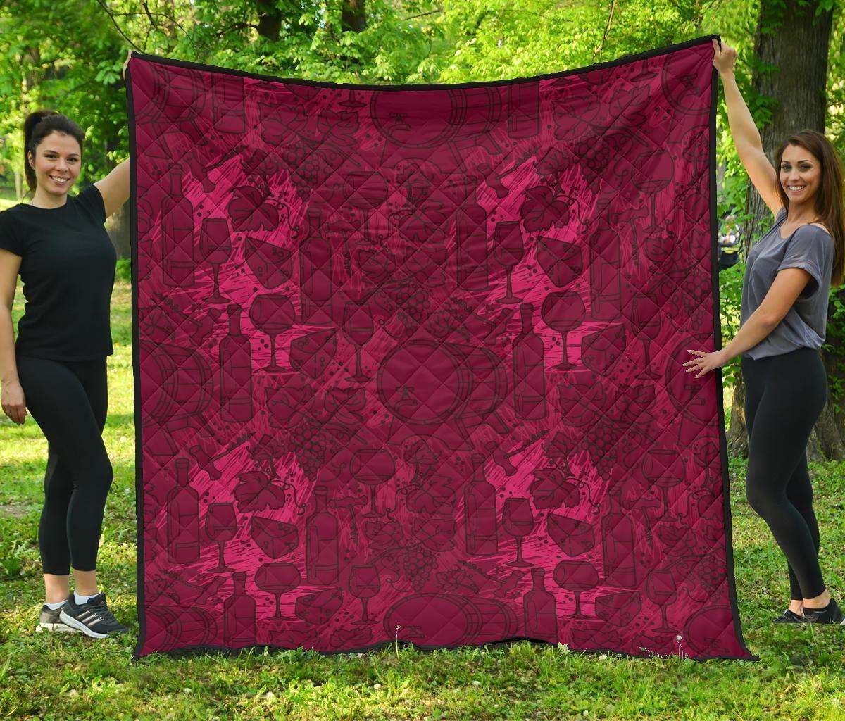 Grape Red Wine CL12100334MDQ Quilt Blanket