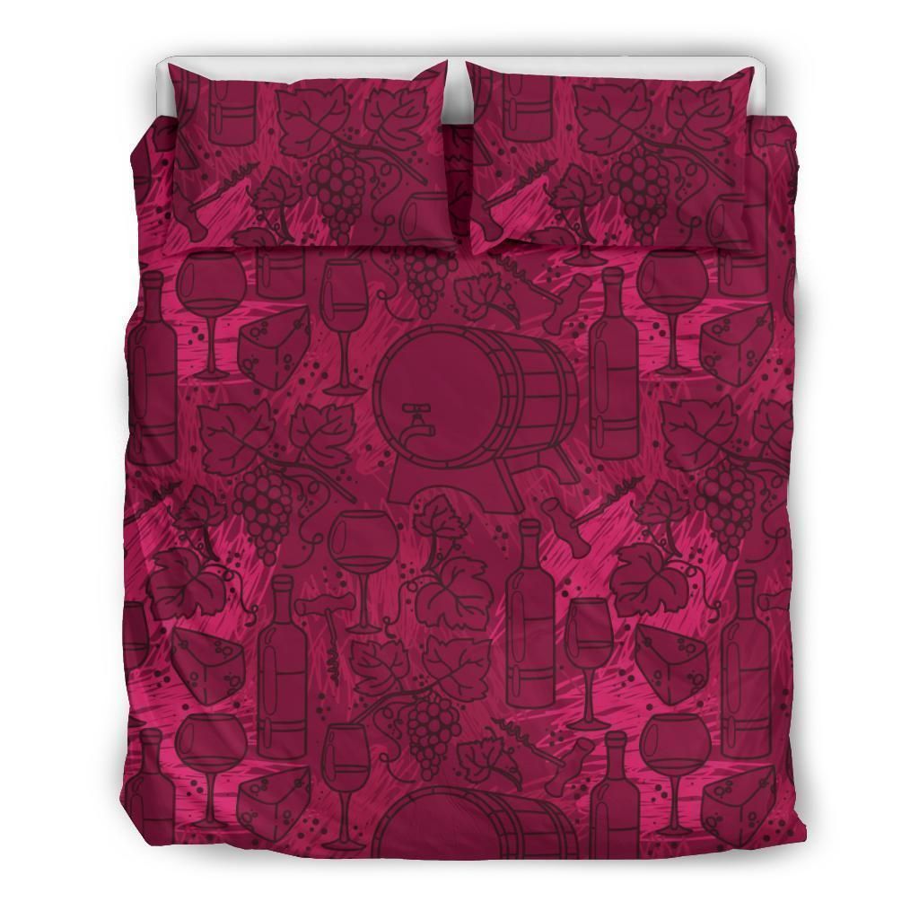 Grape Red Wine Bedding Set