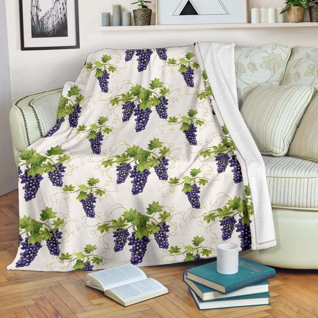 Grape Wine Sherpa Fleece Blanket