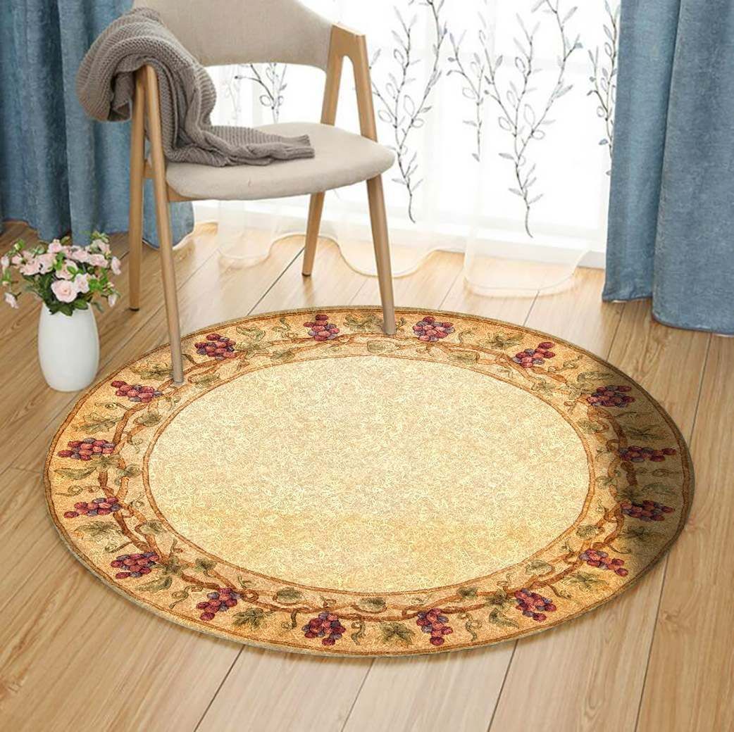 Grapes Garden Round Carpet