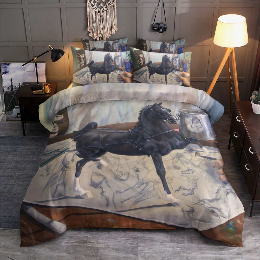 Graphite Resurrection Horse Bedding Set