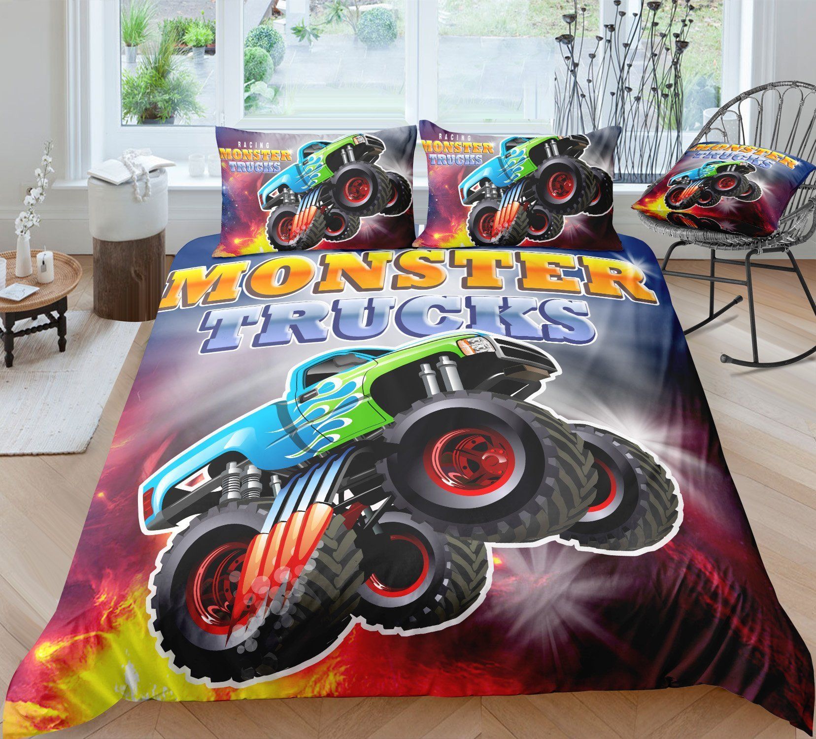 Grave Digger Monster Truck Bedding Set