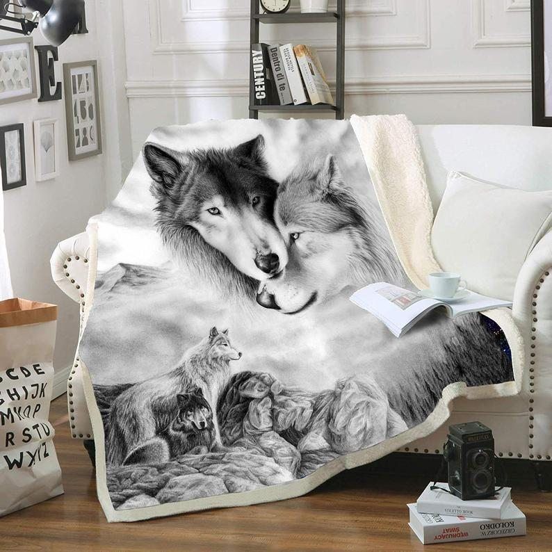 Gray Wolf Sherpa Fleece