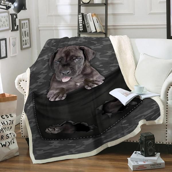 Great Dane Dog Pocket Sherpa Fleece Blanket