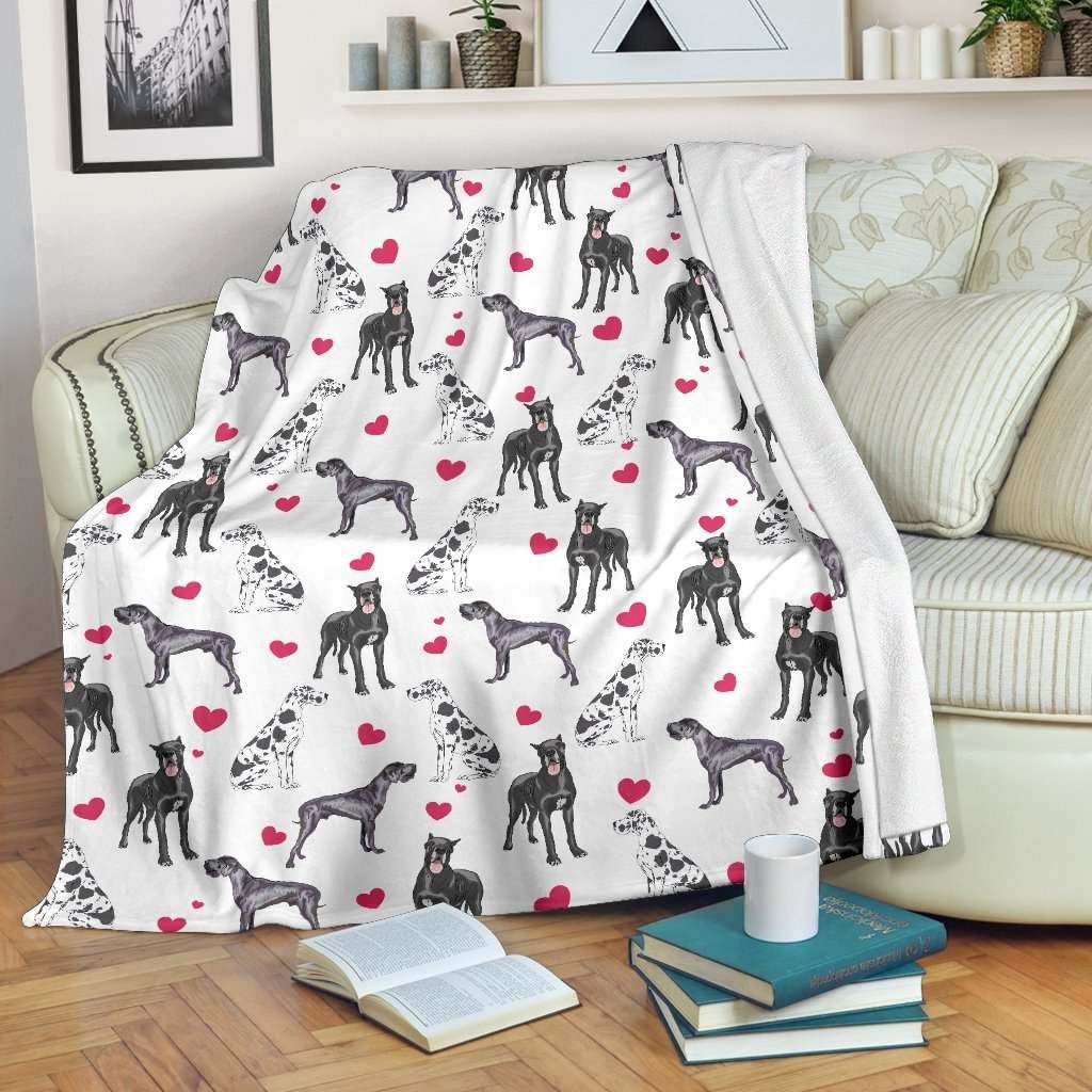 Great Dane Heart Blanket