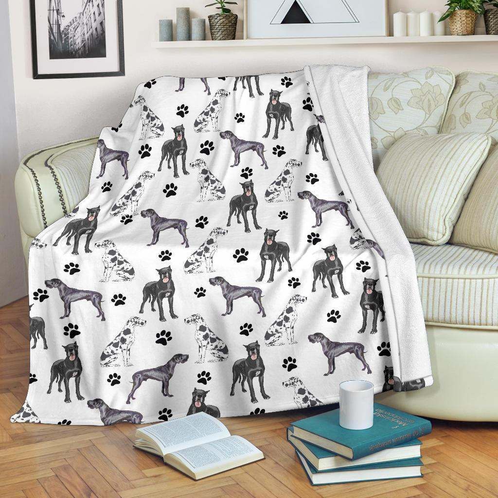 Great Dane Paw Blanket