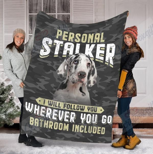 Great Dane Personal Stalker Fleece Blanket