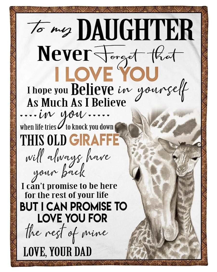 Great Gift For Beautiful Daughter From Dad Fleece Blanket Fleece Blanket