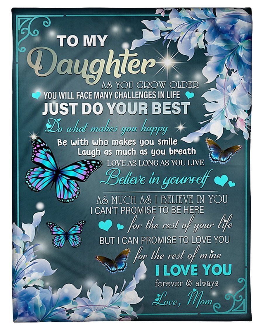 Great Gift For Daughter Believe In Yourself Fleece Blanket Fleece Blanket