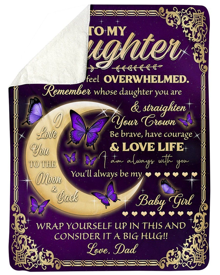 Great Gift For Daughter Enjoy Your Life Fleece Blanket Sherpa Blanket