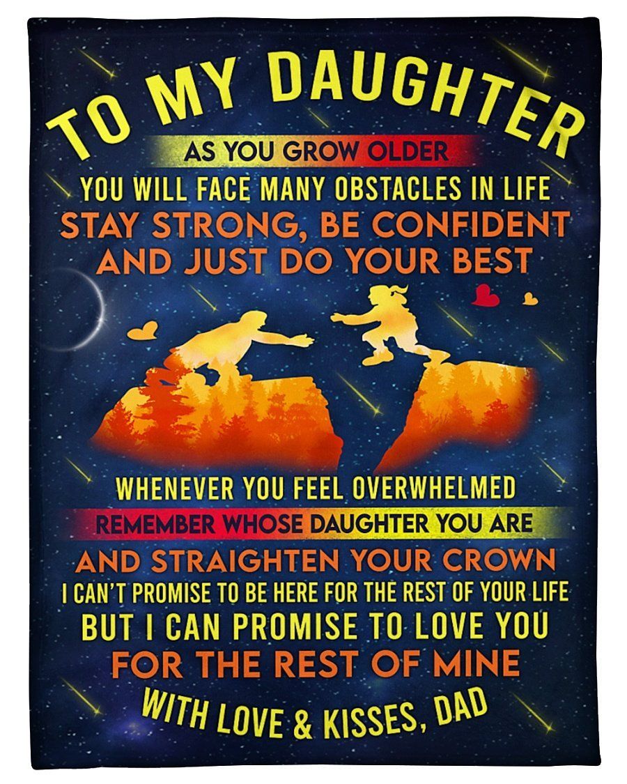Great Gift For Daughter Straighten Your Crown Fleece Blanket Fleece Blanket