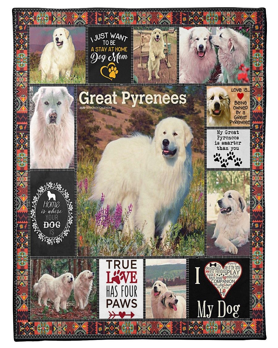 Great Pyrenees Anatomy Gift For Dog Lovers Sherpa Fleece Blanket