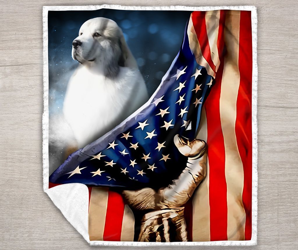 Great Pyrenees Sherpa Fleece Blanket