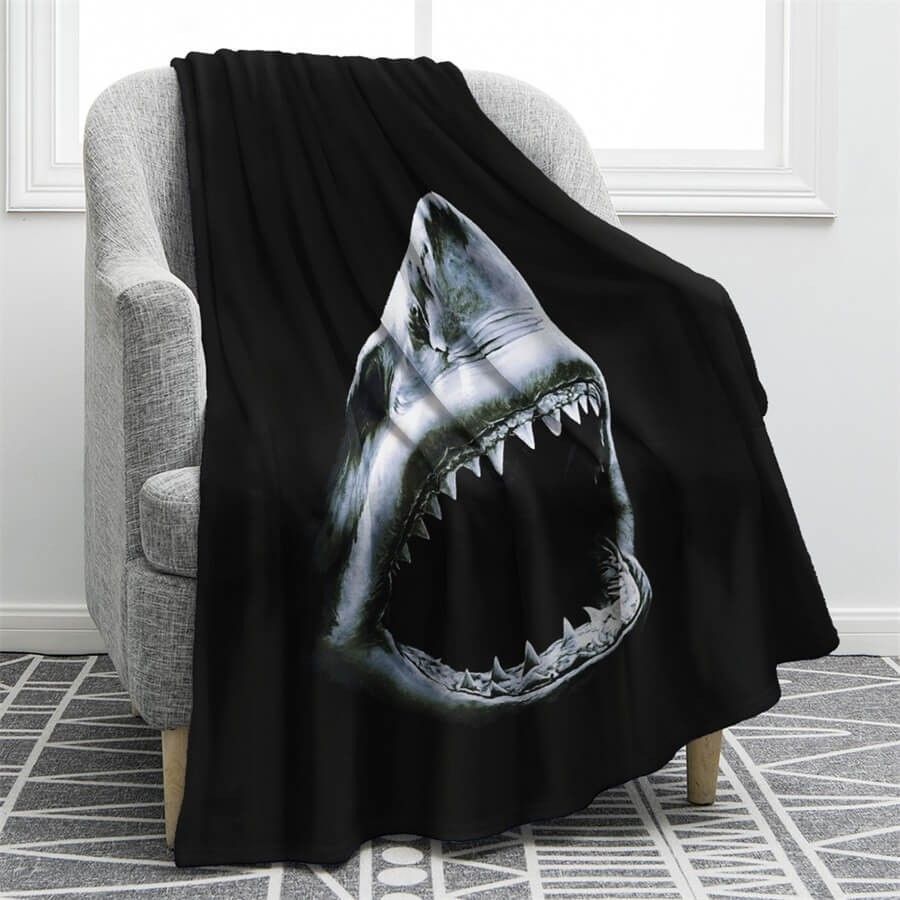 Great White Shark Sherpa Fleece Blanket