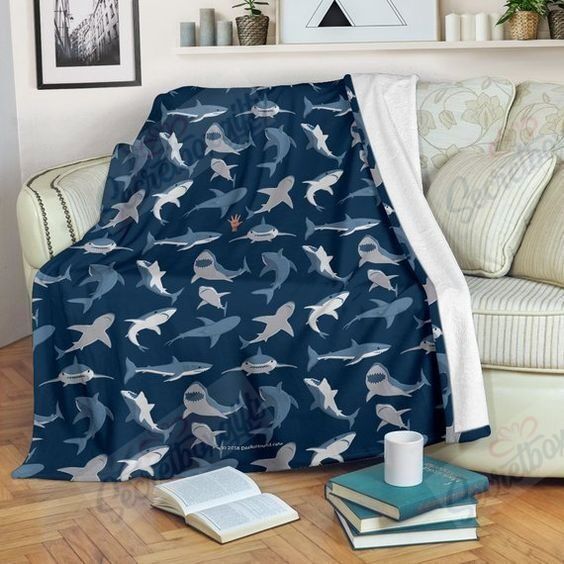 Great White Shark Fleece Blanket