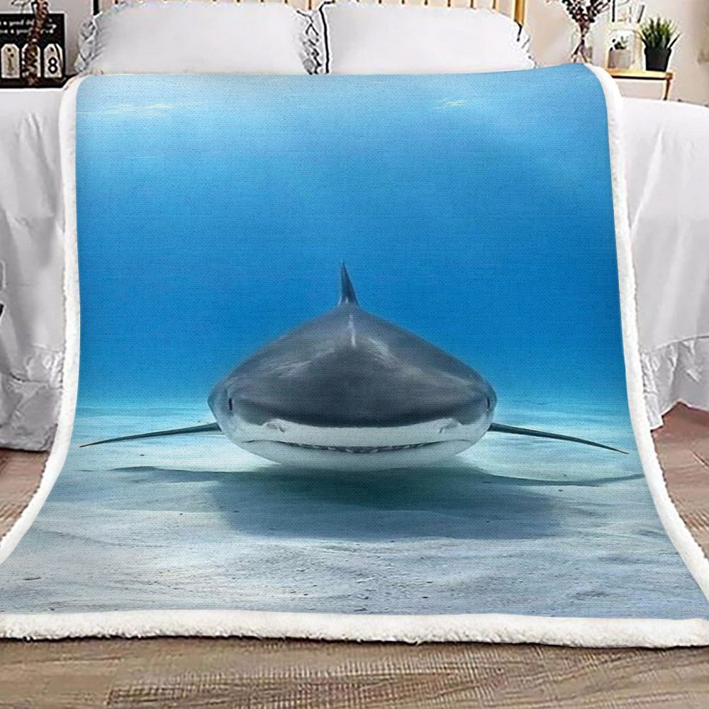 Great White Shark Sherpa Fleece Blanket
