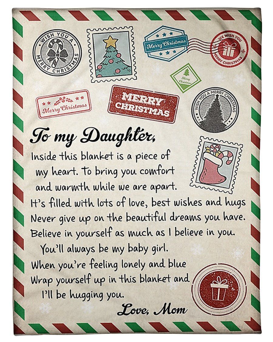 Greatest Gift For Daughter I’ll Be Hugging You Fleece Blanket Fleece Blanket