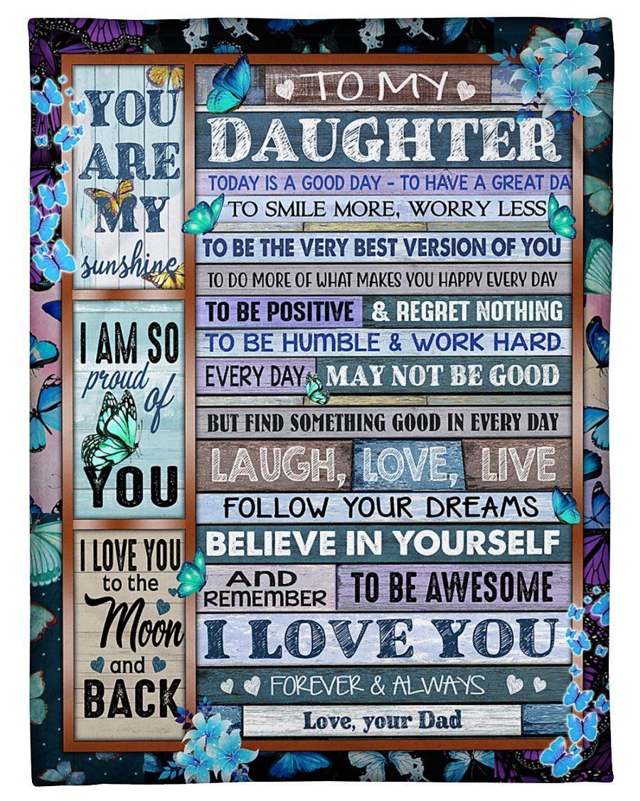 Greatest Gift For Daughter Remember To Be Awsome Fleece Blanket Fleece Blanket