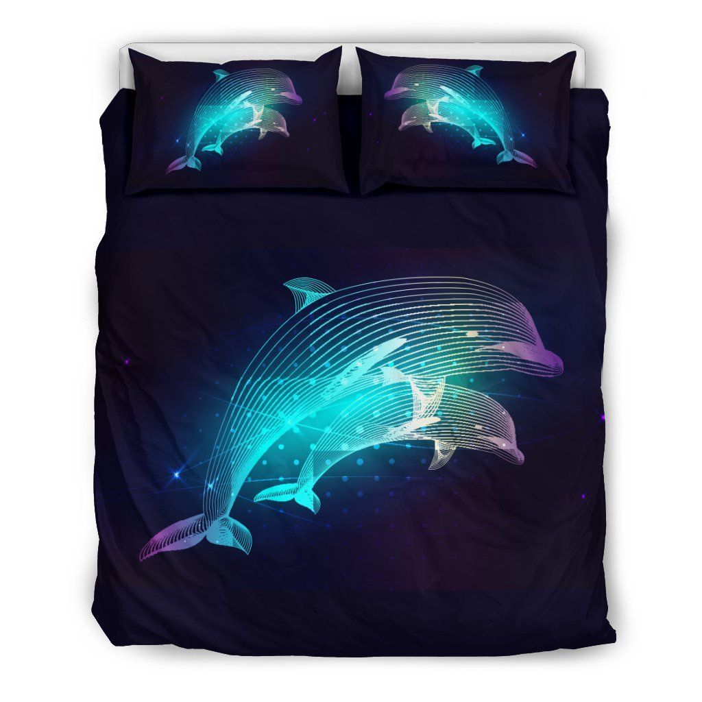 Greece Dolphin Lightning Pattern Bedding Set
