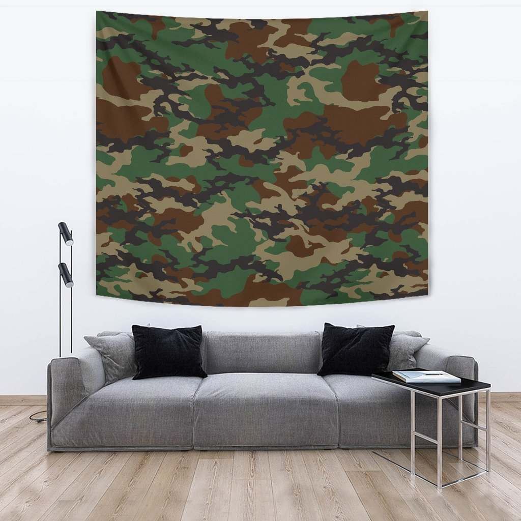 Green And Brown Camouflage CL17100080MDT Tapestry