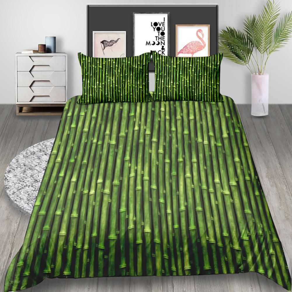 Green Bamboo Bedding Set