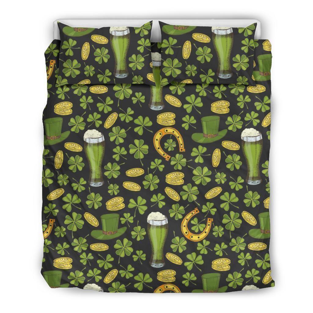 Green Beer And Horseshoe St Patrick’s Day Bedding Set