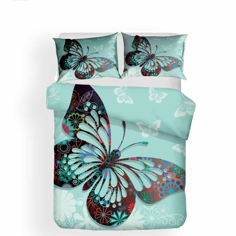 Green Butterfly Bedding Set