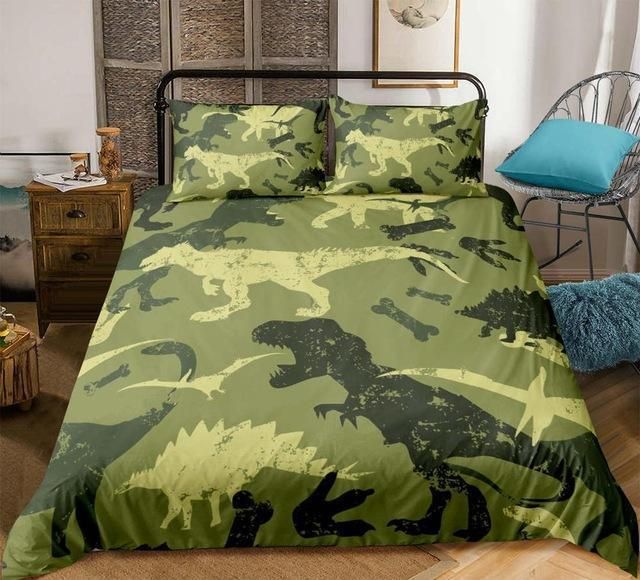 Green Dinosaurs Pattern Bedding Set