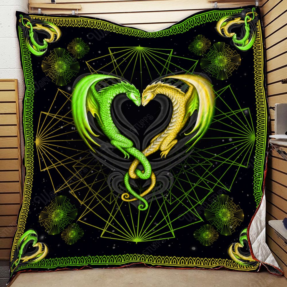 Green Dragon Couple Quilt Blanket Kp2 Dhc131274Dd